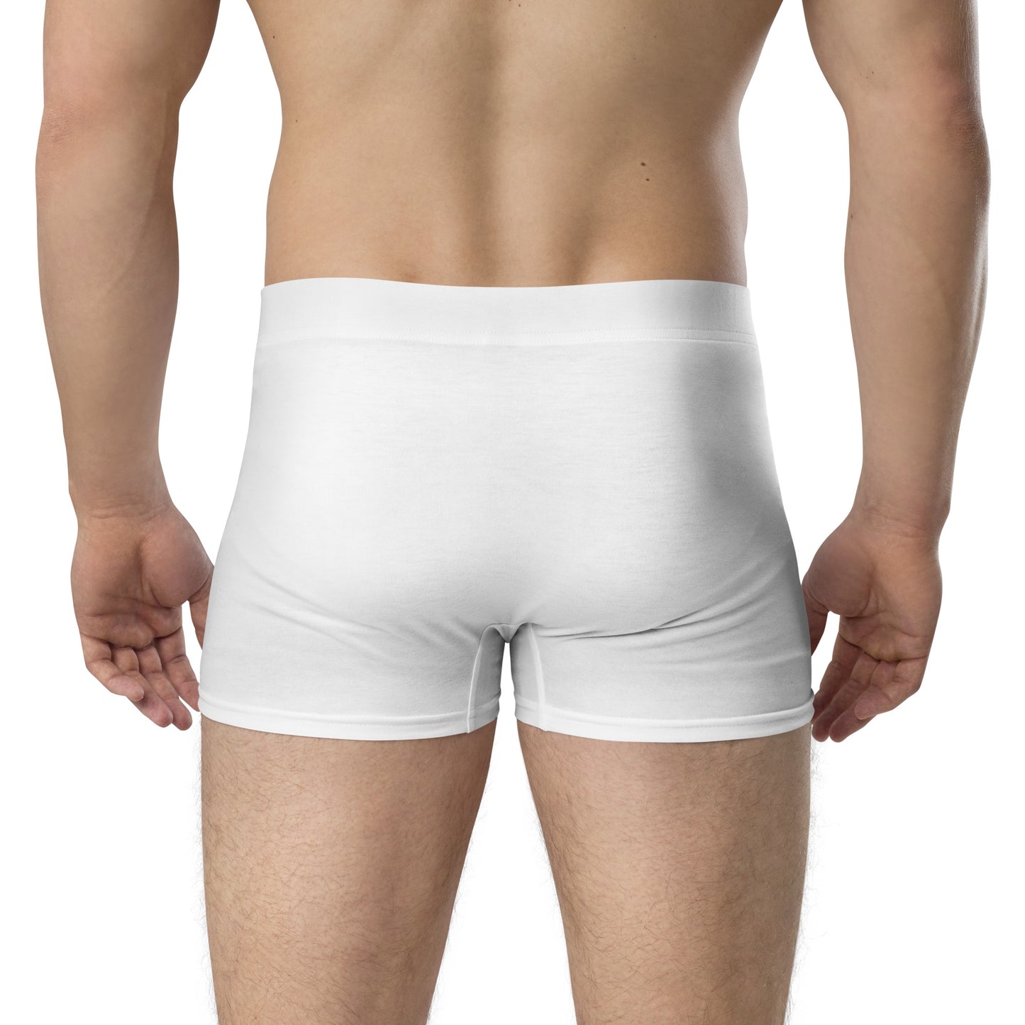 Mr Mustache Boxer - White