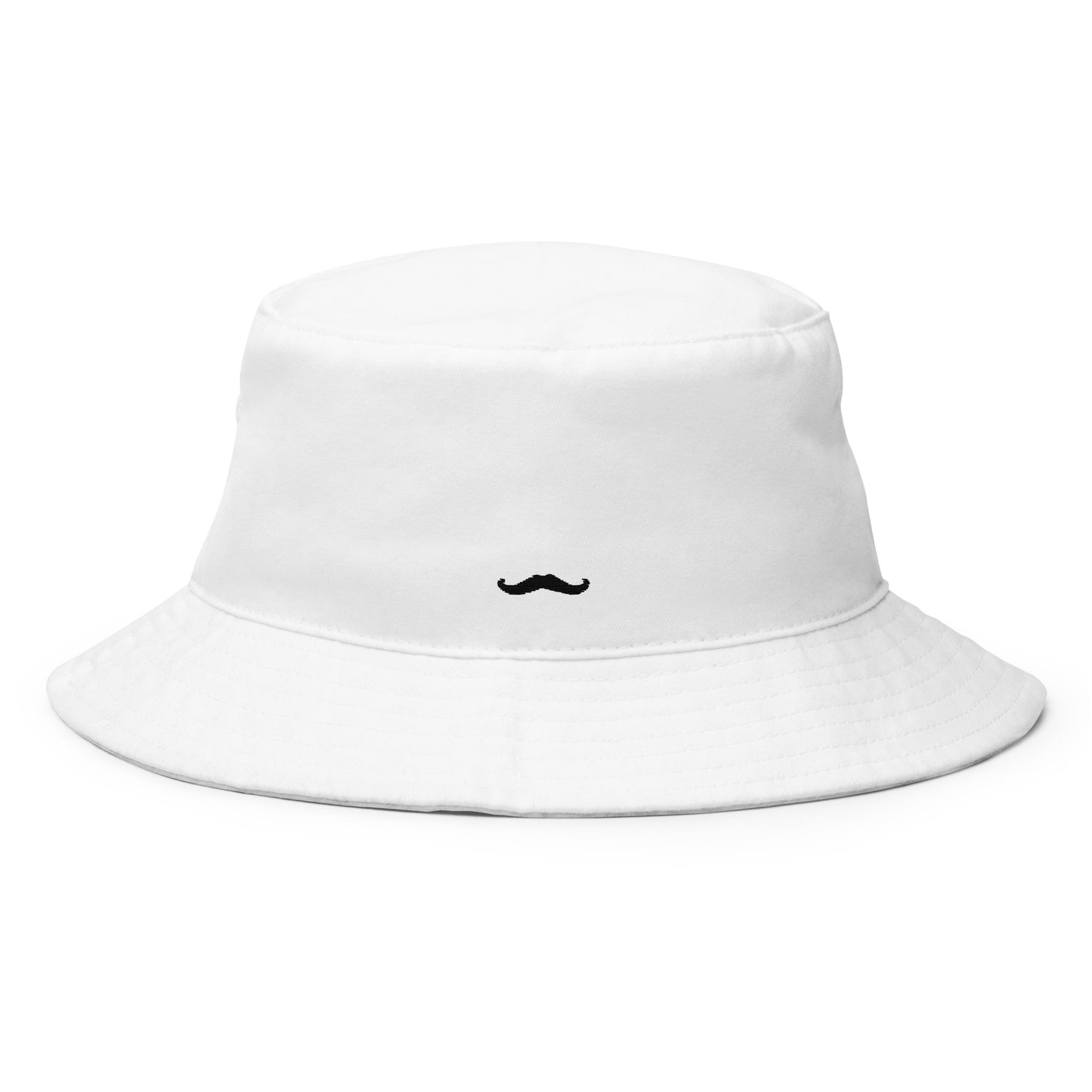 Mr Mustache Bucket Hat - White