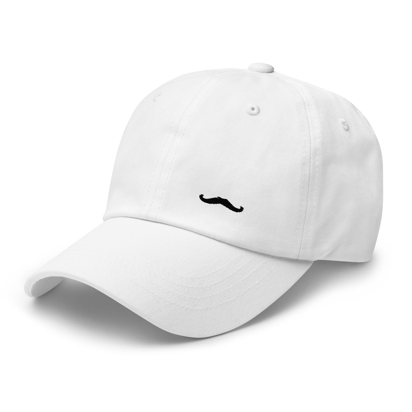 Mr Mustache Cap - White