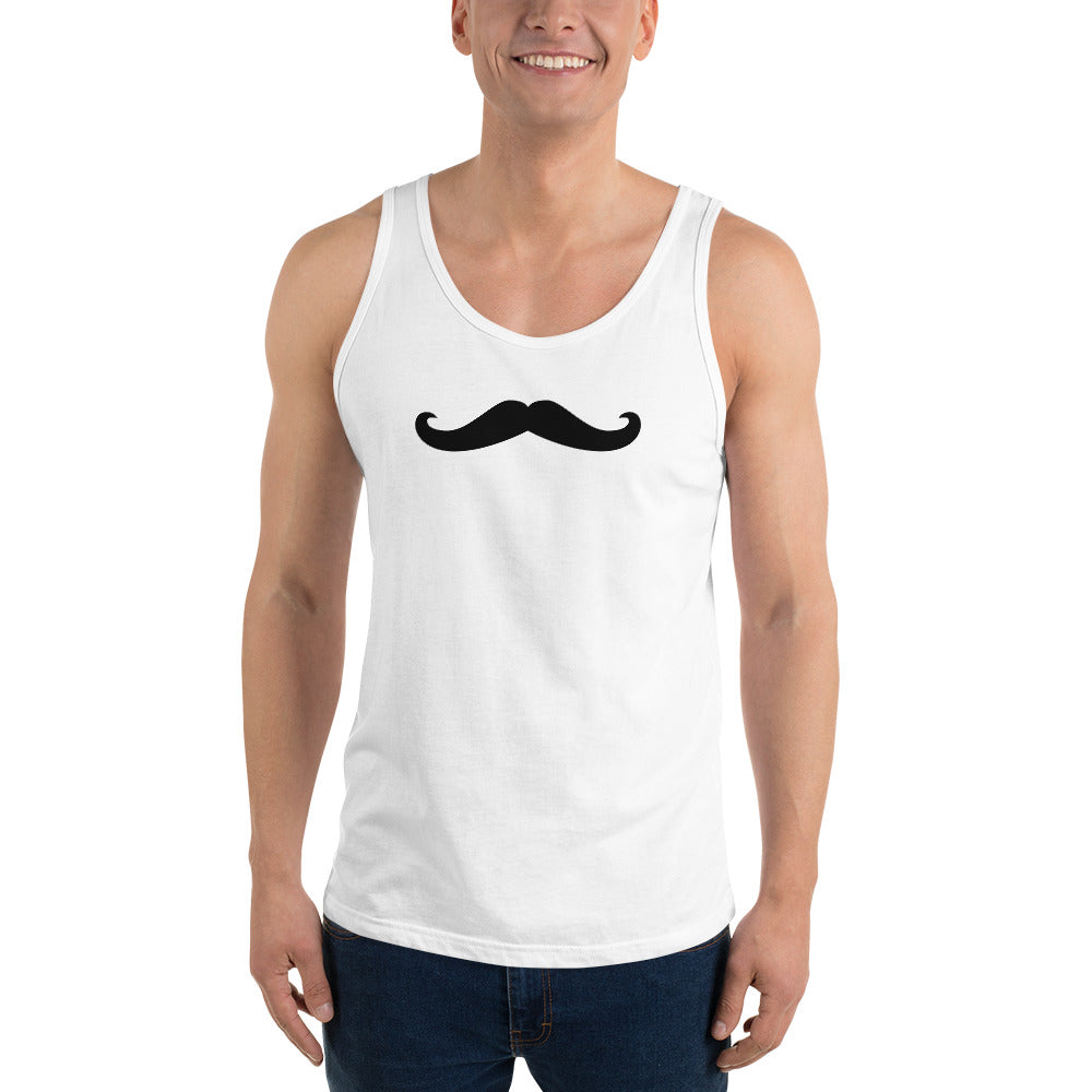 Mr Mustache Tank Top - White