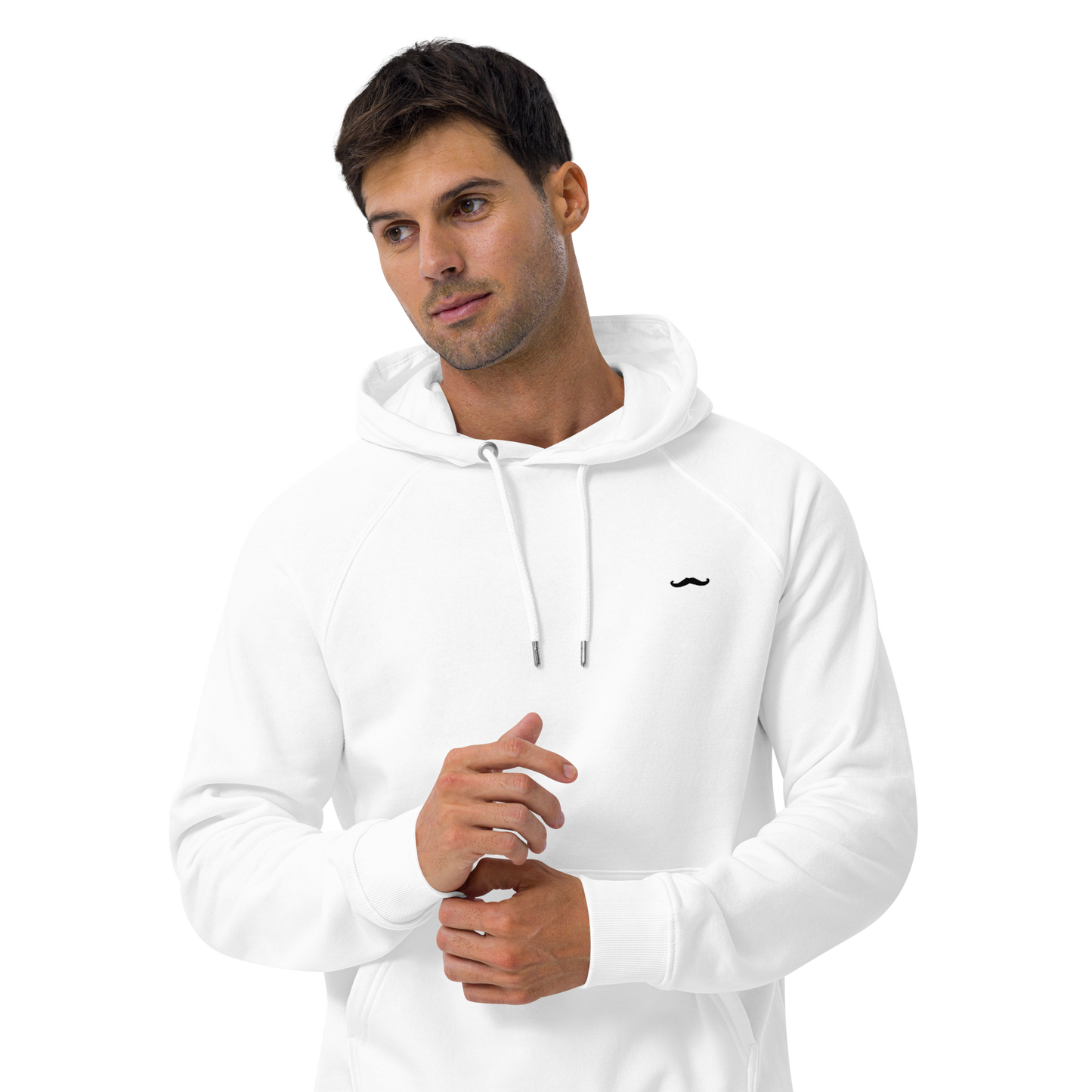 The Mustache Premuim Hoodie - White