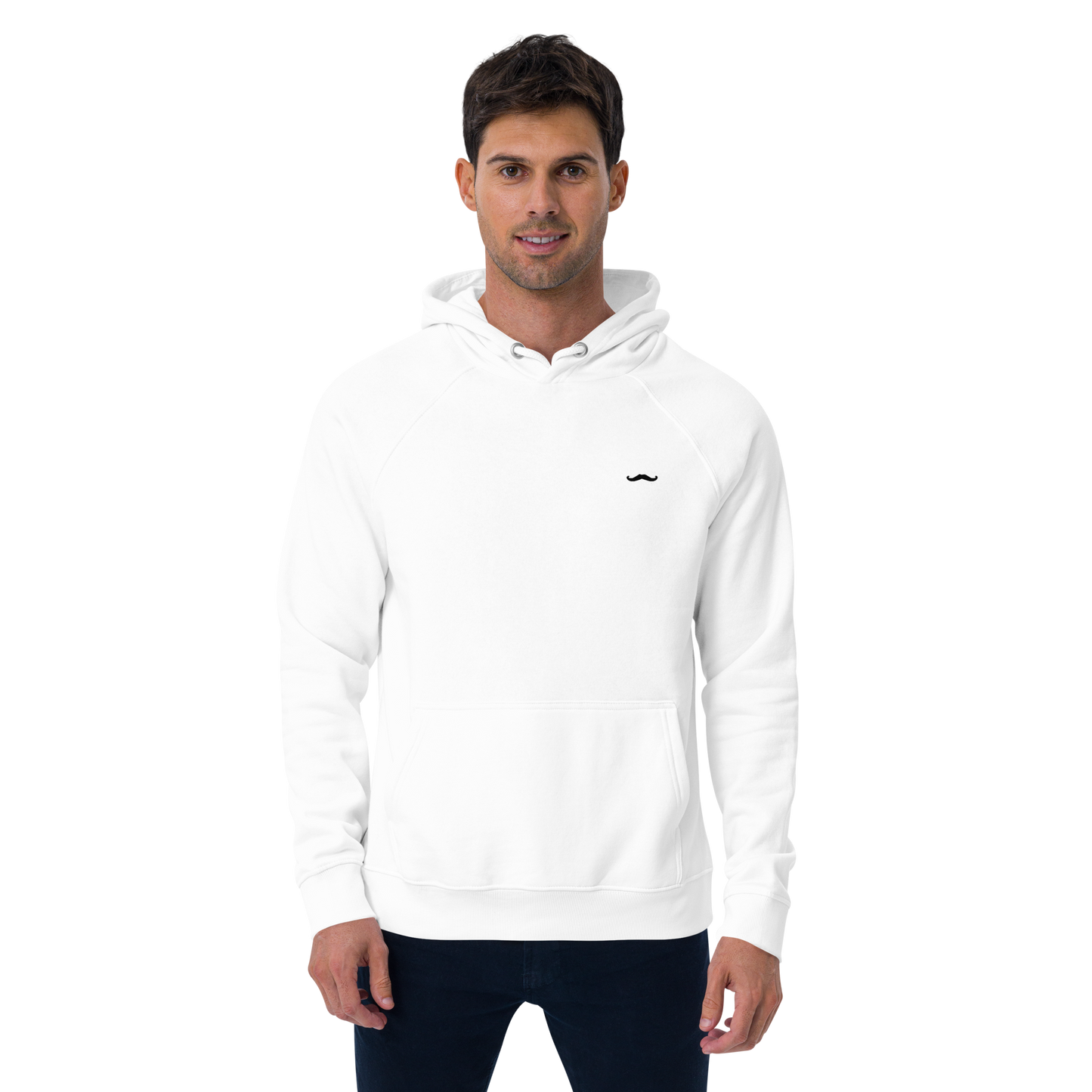 The Mustache Premuim Hoodie - White