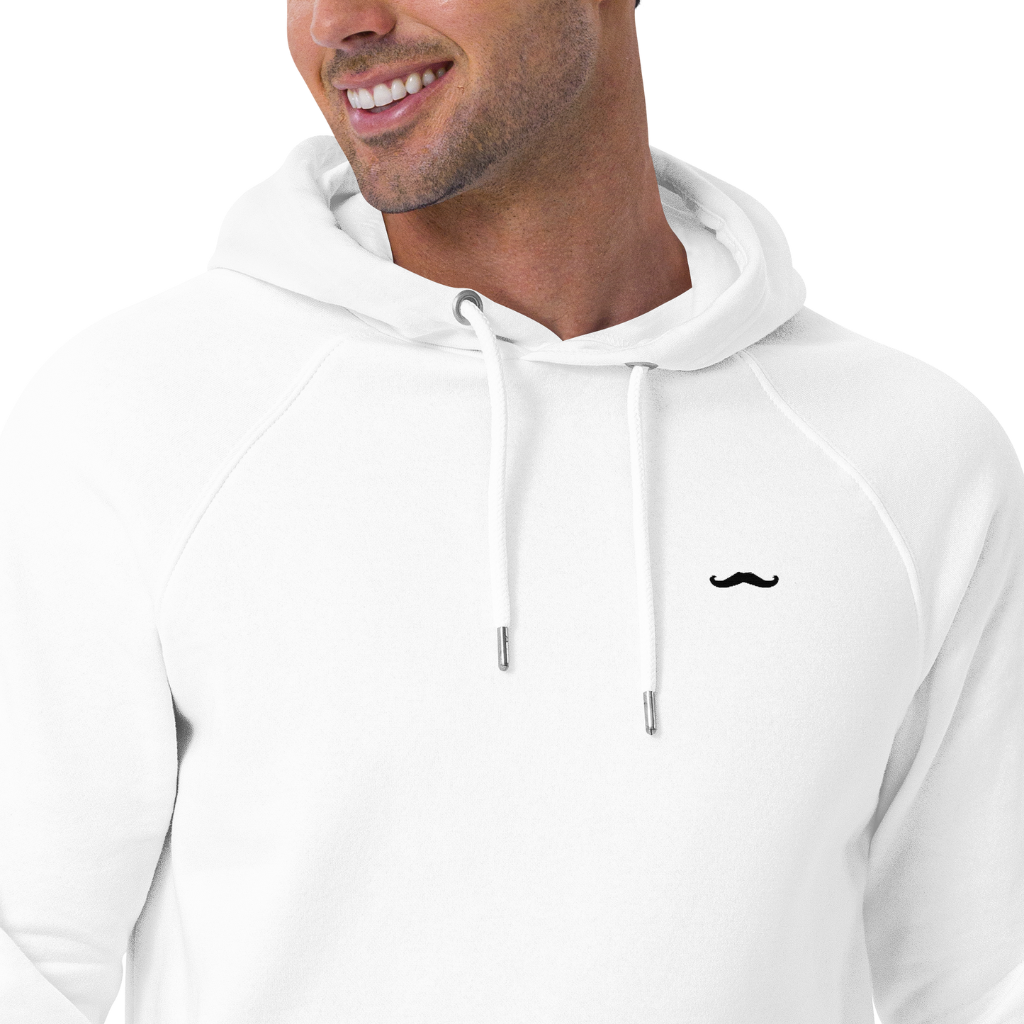 The Mustache Premuim Hoodie - White