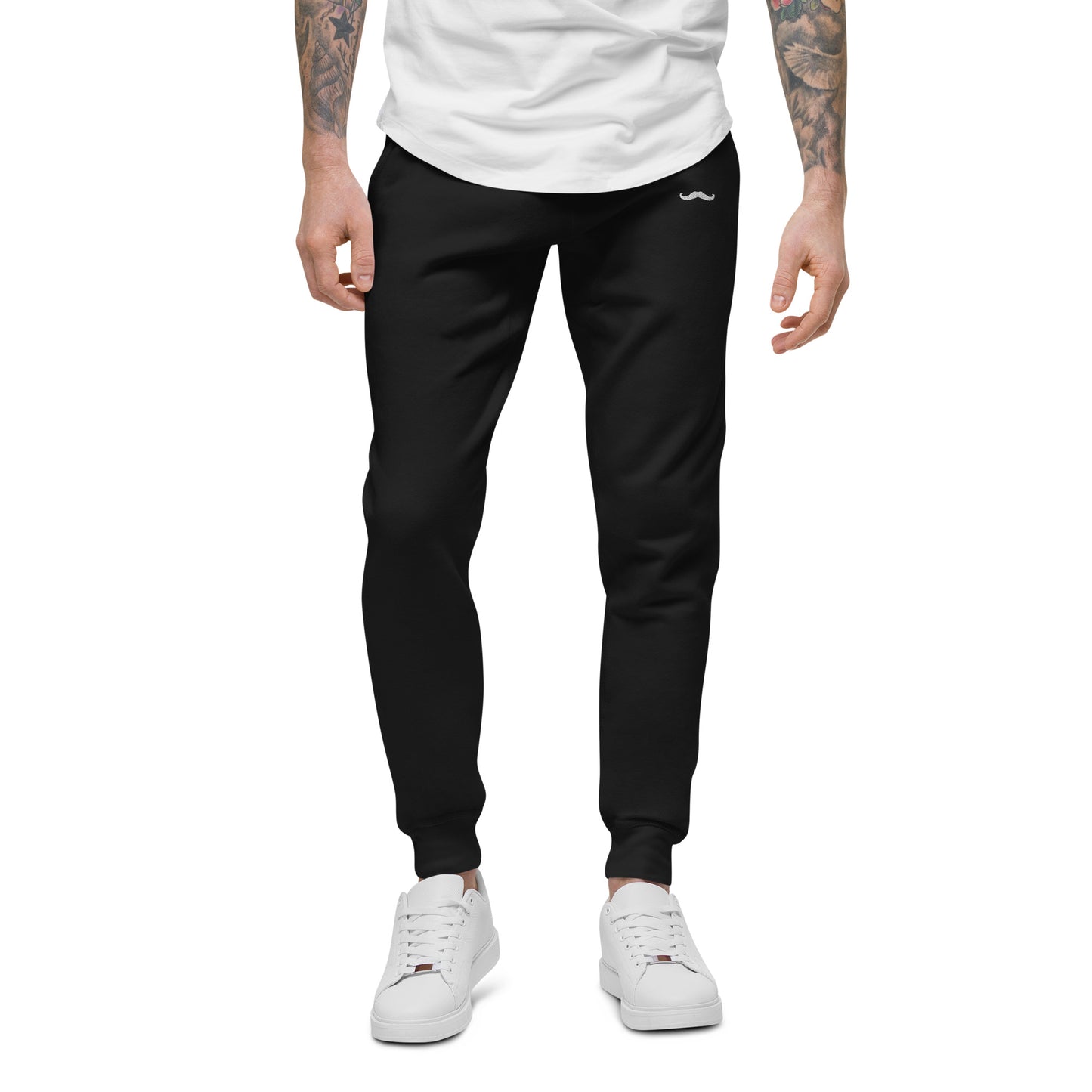 Mr Mustache Sweatpants - Black