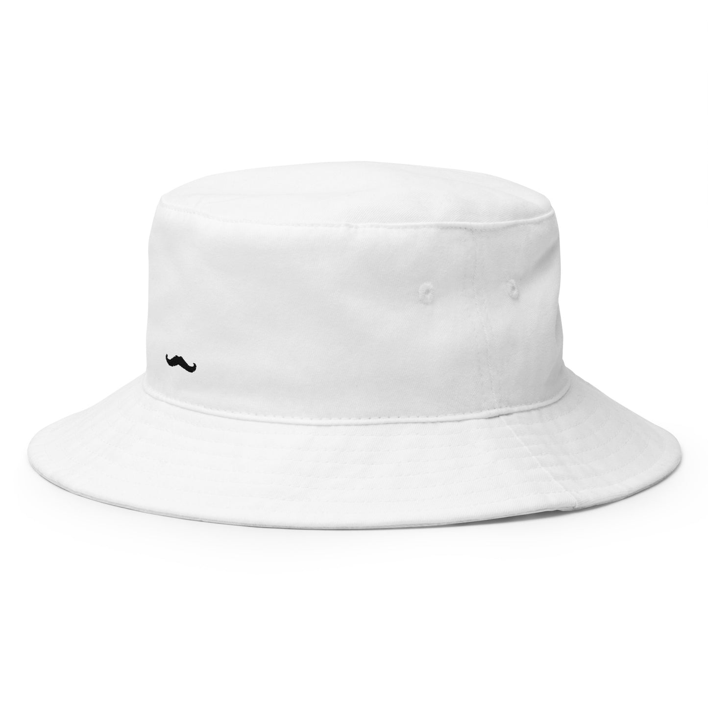 Mr Mustache Bucket Hat - White