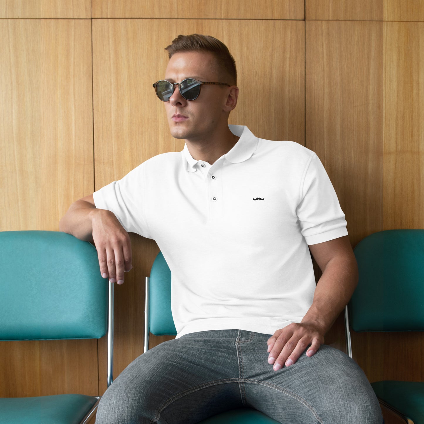 Mr Mustache - Premium Polo
