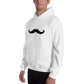 Mr Mustache Hoodie Basic - White